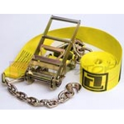 Ancra 4" x 27' Ratchet Strap w/43366-14 Chain Anchor- 5,400 lbs. WLL